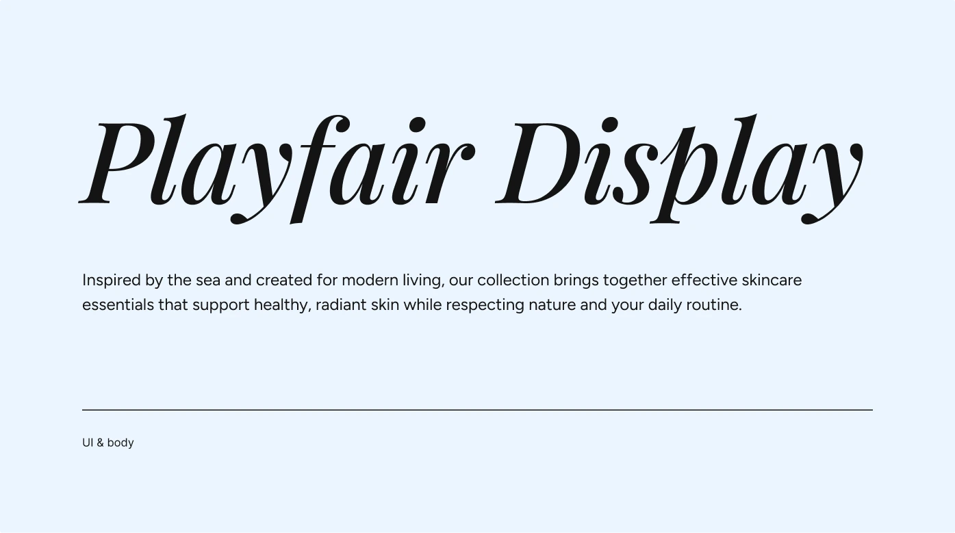 Playfair Display typeface demo