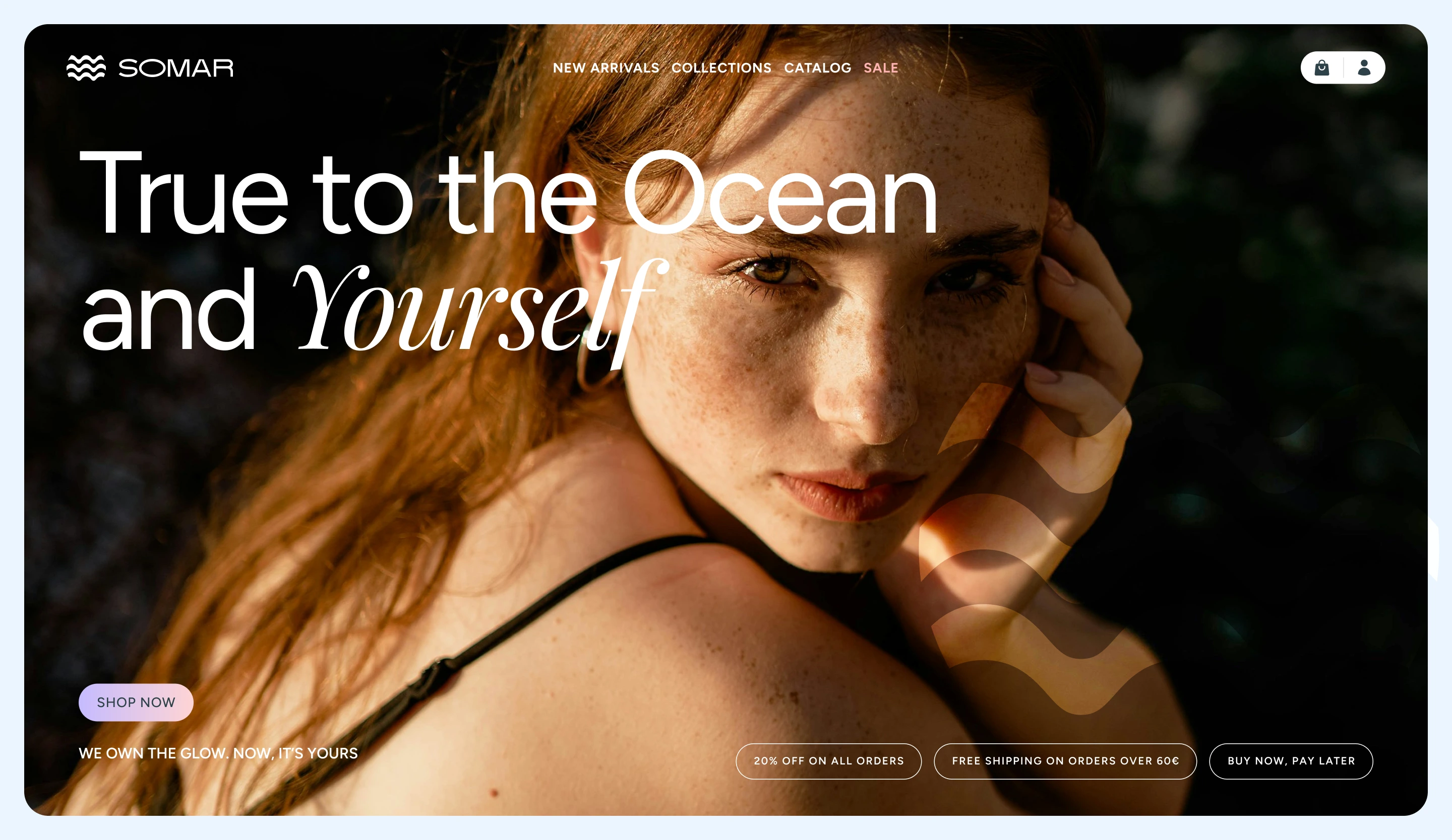 Orleans website hero section design